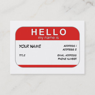 Hello My Name is Profile Card