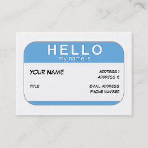 Hello My Name is Profile Card