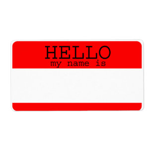 Hello my Name is Red Labels