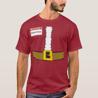 Hello My Name is Santa Claus Suit Front Customize! T-Shirt