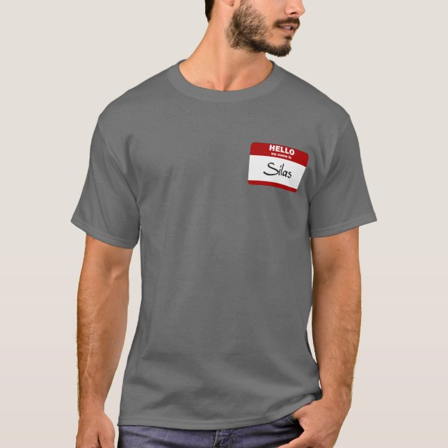 Hello My Name Is Silas (Red) T-Shirt (Front)