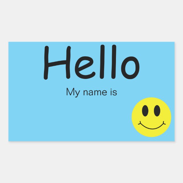 Hello, My Name Is Sticker (Front)