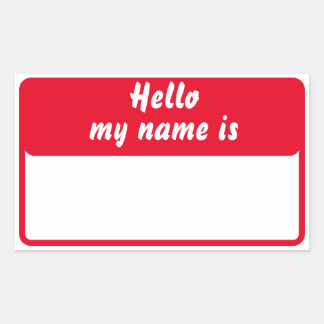 Hello My Name is Sticker