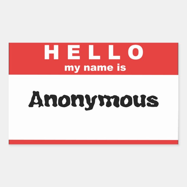 Hello My Name Is Sticker (Front)