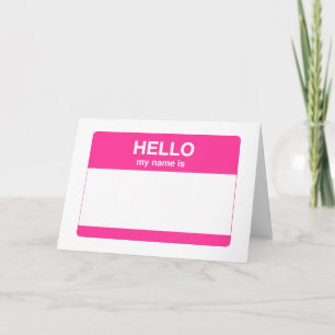 Hello, My Name is Tag Card
