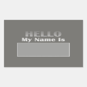 Hello My Name Is Tag Meeting Wedding Event