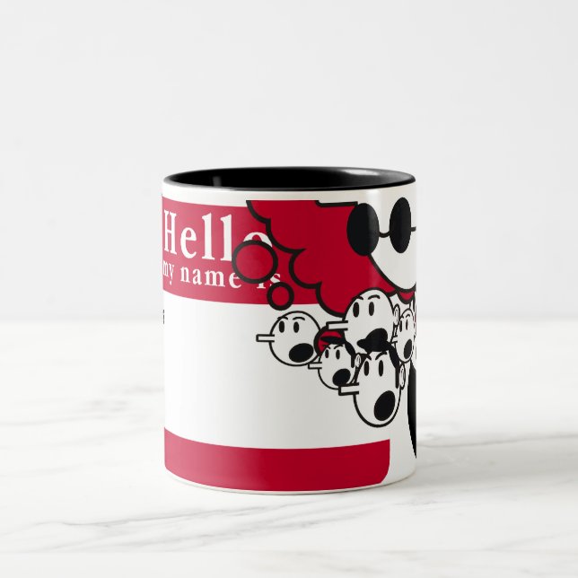 hello my name is Two-Tone coffee mug (Center)