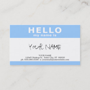 hello my name is (with QR code) Business Card