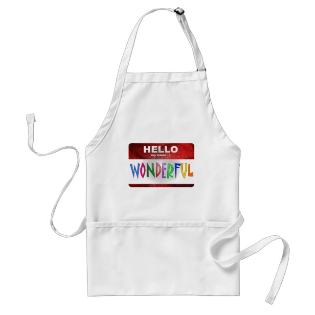 Hello My Name is Wonderful Standard Apron (Front)