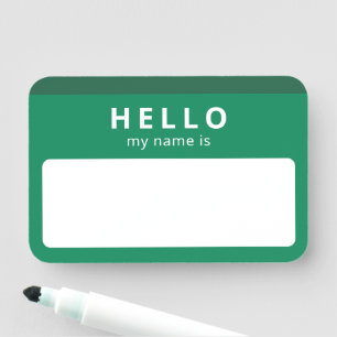 HELLO My Name Is Write On Name Tag