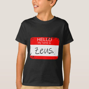 Hello My name is Zeus Funny Halloween Greek Gods T-Shirt