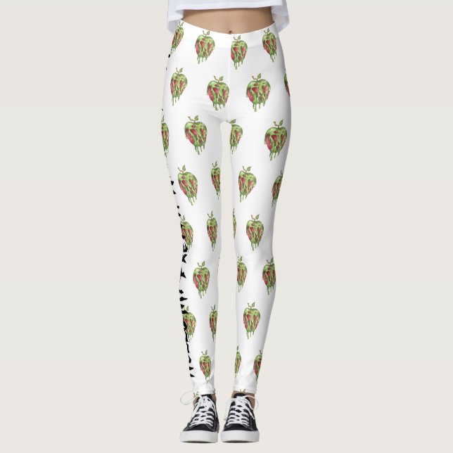 Hello My Pretty! Want a Bite? - Poison Apple  Leggings (Front)