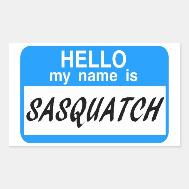 Hello Name Tag Sasquatch (Front)