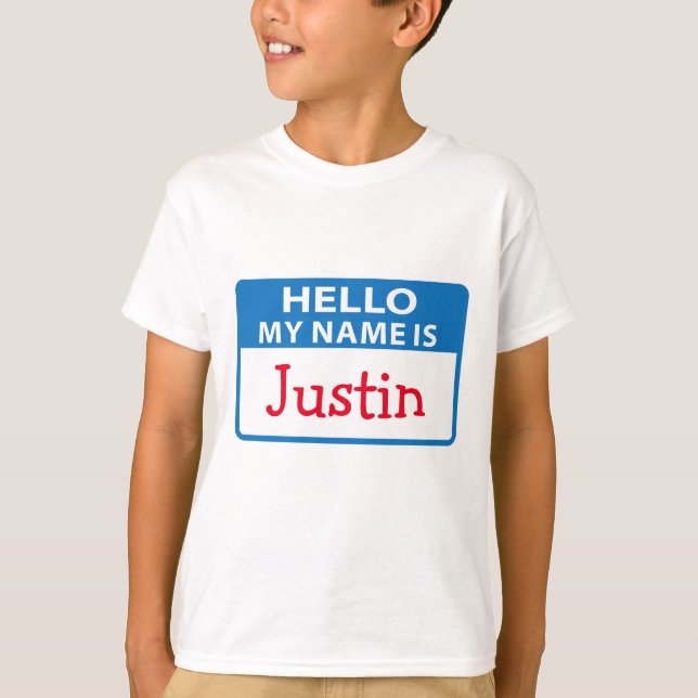 Hello Name Tag T-Shirt (Front)