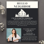 Hello Neighbour Grey Rustic Real Estate Agent Phot Flyer<br><div class="desc">The perfect flyers for those who just want the essentials. Change the text,  font,  and colours of these customizable business flyers. Great for real estate agents and brokers,  lenders,  mortgage brokers,  movers,  interior designers,  home staging,  short-term rentals,  vacation rentals,  leasing agents,  and others in this field.</div>
