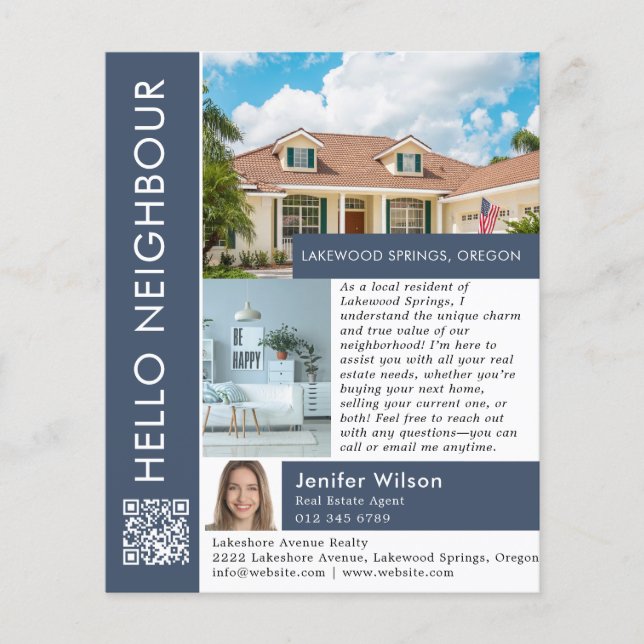 Hello Neighbour Real Estate Marketing Flyer (Front)