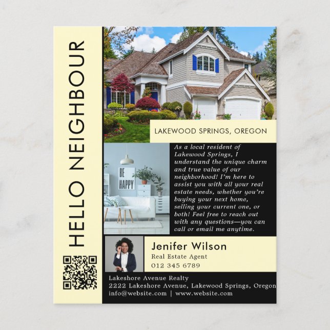 Hello Neighbour Real Estate Marketing Flyer (Front)