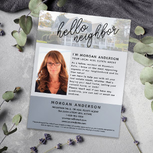 Hello Neighbour Real Estate Marketing Introduction Flyer
