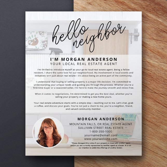 Hello Neighbour Real Estate Marketing Introduction Flyer (Creator Uploaded)