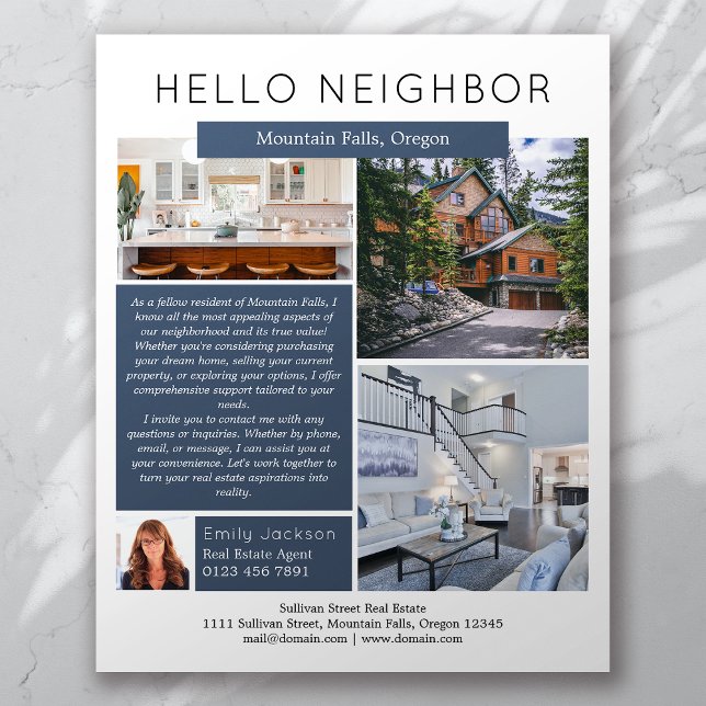 Hello Neighbour Real Estate Marketing Introduction Flyer (Creator Uploaded)