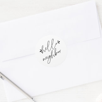 Hello Neighbour Real Estate Promotional  Classic Round Sticker