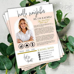 Hello Neighbour Realtor Agent Introduction Letter Flyer