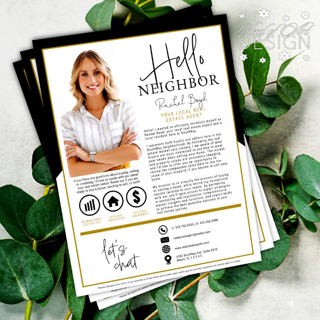 Hello Neighbour Realtor Agent Introduction Letter Flyer (Creator Uploaded)