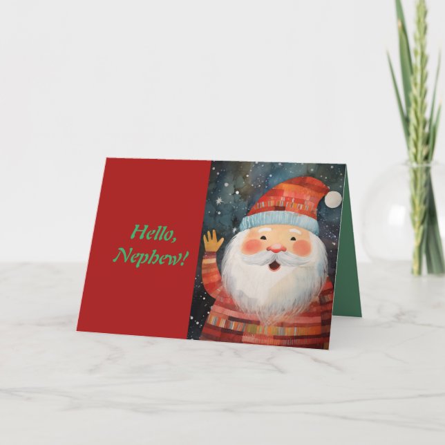 HELLO NEPHEW CHRISTMAS CARTE (Devant)