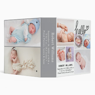 Hello newborn baby photo birth announcement Photo Binder