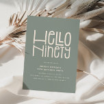HELLO NINETY Modern 90th Birthday Invitation<br><div class="desc">Attention all birthday boys and girls! Get ready to ring in your big 9-0 in style with our modern and chic 90th Birthday Party Invitation. The design boasts a playful yet sophisticated 'HELLO NINETY' heading, followed by an easy-to-customize party template. Choose your own colour combination to truly make it your...</div>