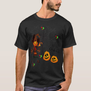 Hello October Autumn Leaves Jack O' Lantern Fall S T-Shirt