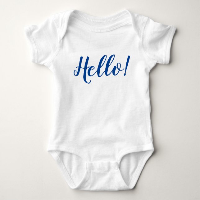 HELLO one-piece Baby Bodysuit (Front)