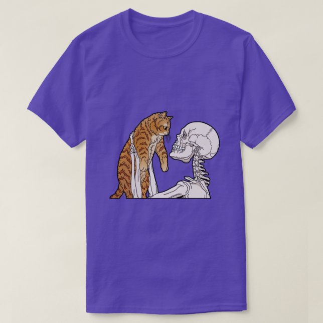 hello orange cat friend T-Shirt (Design Front)