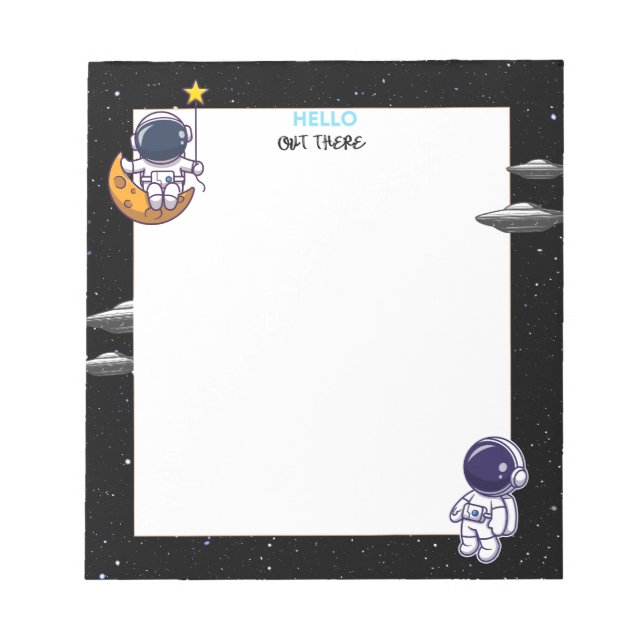 HELLO OUT THERE Notepad (Front)