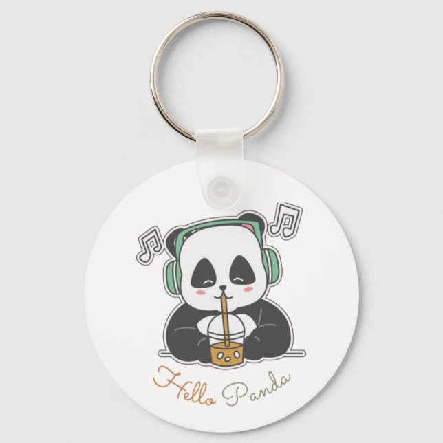 Hello panda keychain (Back)