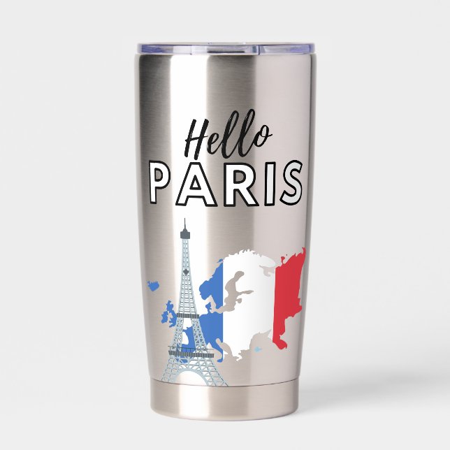 Hello Paris Insulated Tumbler (Front)