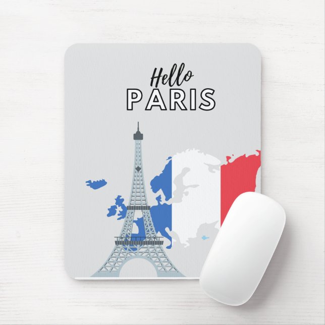 Hello Paris   Mouse Pad (With Mouse)