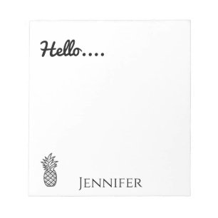 Hello, Personalized Pineapple Notepad