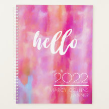 Hello Pink Abstract Watercolor