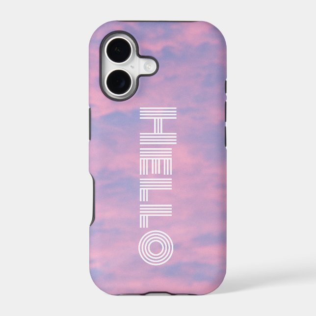 Hello Pink Clouds in Sky (Back)