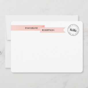 Hello Pink Ribbon Note Note Card