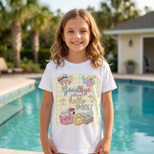 Hello Pool Party Yellow Caro T-Shirt 