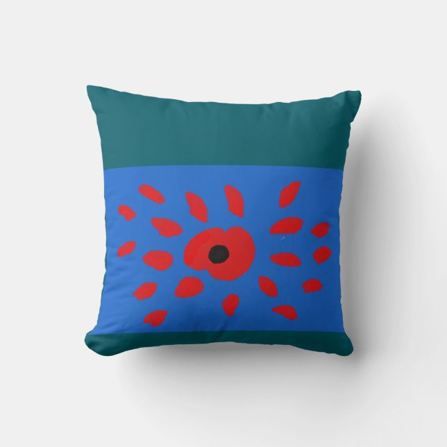 Hello Poppy  Lumbar Pillow (Front)