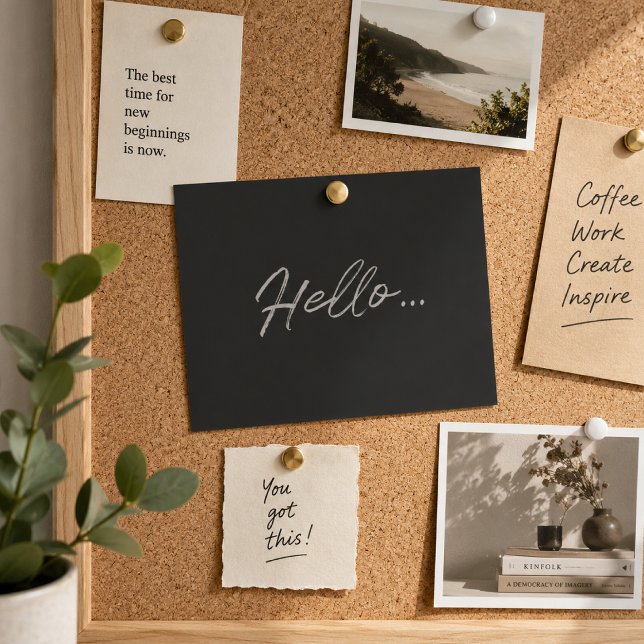 Hello Postcard | Minimal Greeting Mailer Card (Custom hello postcard for personal notes, client messages, package inserts, and mail.)