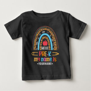 Hello Pre K Back to School Preschool Gifts Baby T-Shirt