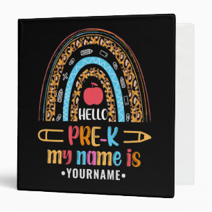 Hello Pre K Back to School Preschool Gifts Binder