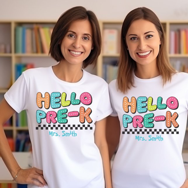 Hello Pre-K Customizable Tshirt (Creator Uploaded)