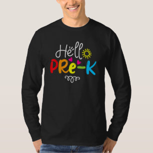 Hello Pre K Fun Back To School Teacher Student T-Shirt