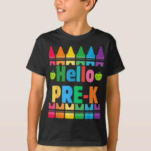 Hello Pre-k Pencils Back To School Teacher Student T-Shirt