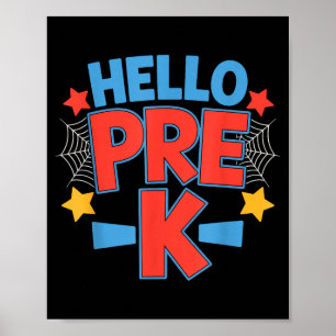 Hello pre-k preschool squad spider back to school poster